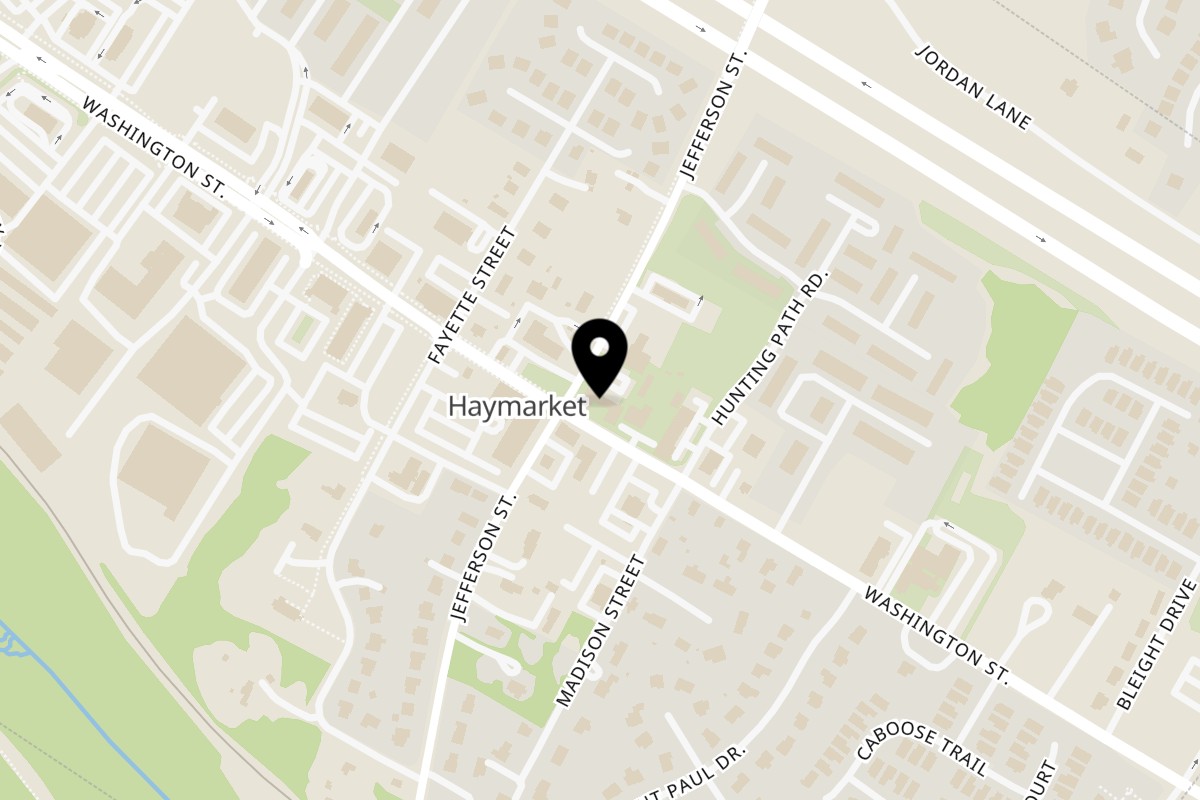 Map showing the location of Al Dente Life on 14950 Washington St Unit 103 in Haymarket